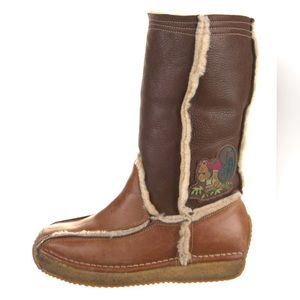 Fendi Shearling Leather “Squirrel” Boots- Made in Italy